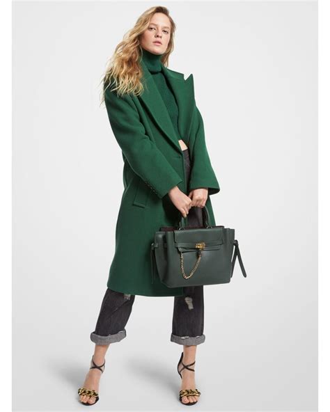 michael kors wool blend oversized coat|michael kors ladies padded coats.